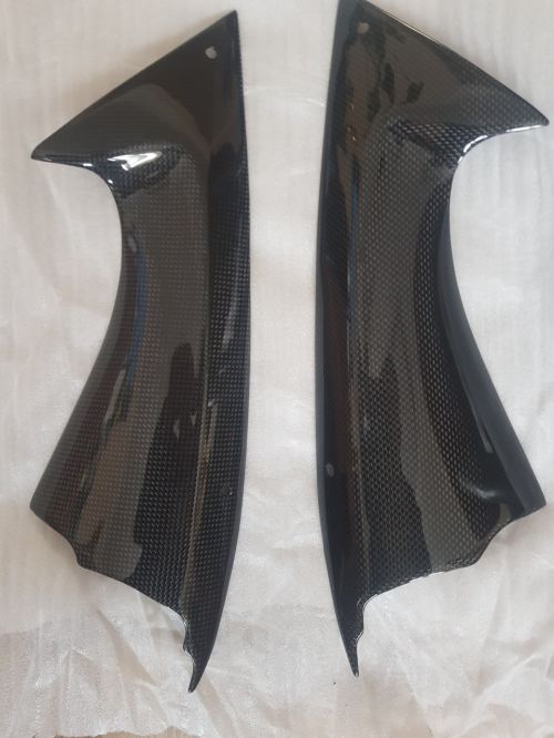  YAMAHA R6 YZFR6 2008 2014 CARBON FIBRE AIR TUBE COVERS