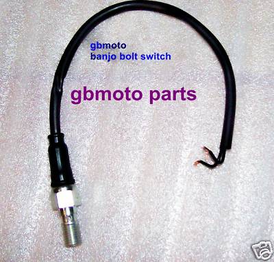 GBMOTO 3/8 24 UNF BANJO BOLT PRESSURE SWITCH BRAKE LIGHT REARSET HARLEY DAVIDSON AND OTHERS